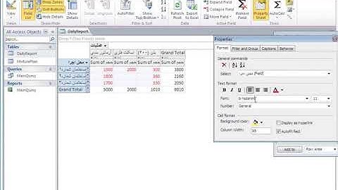 Pivot Table in Access   Reza Hamzehpour
