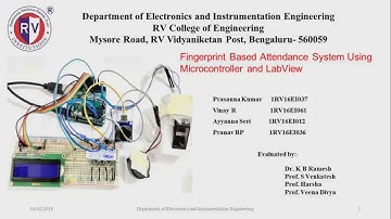 Fingerprint based attendance system using LabView..