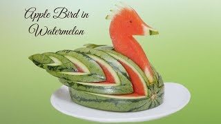 HOW TO MAKE a BIRD CARVED IN WATERMELON | Fruit & Vegetable Carving