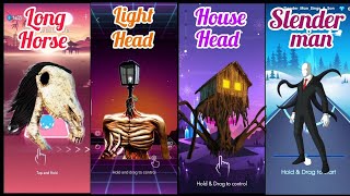 Dark Encounters: Long Horse, Light Head, House Head, Slenderman - Tiles Hop, Smash Color