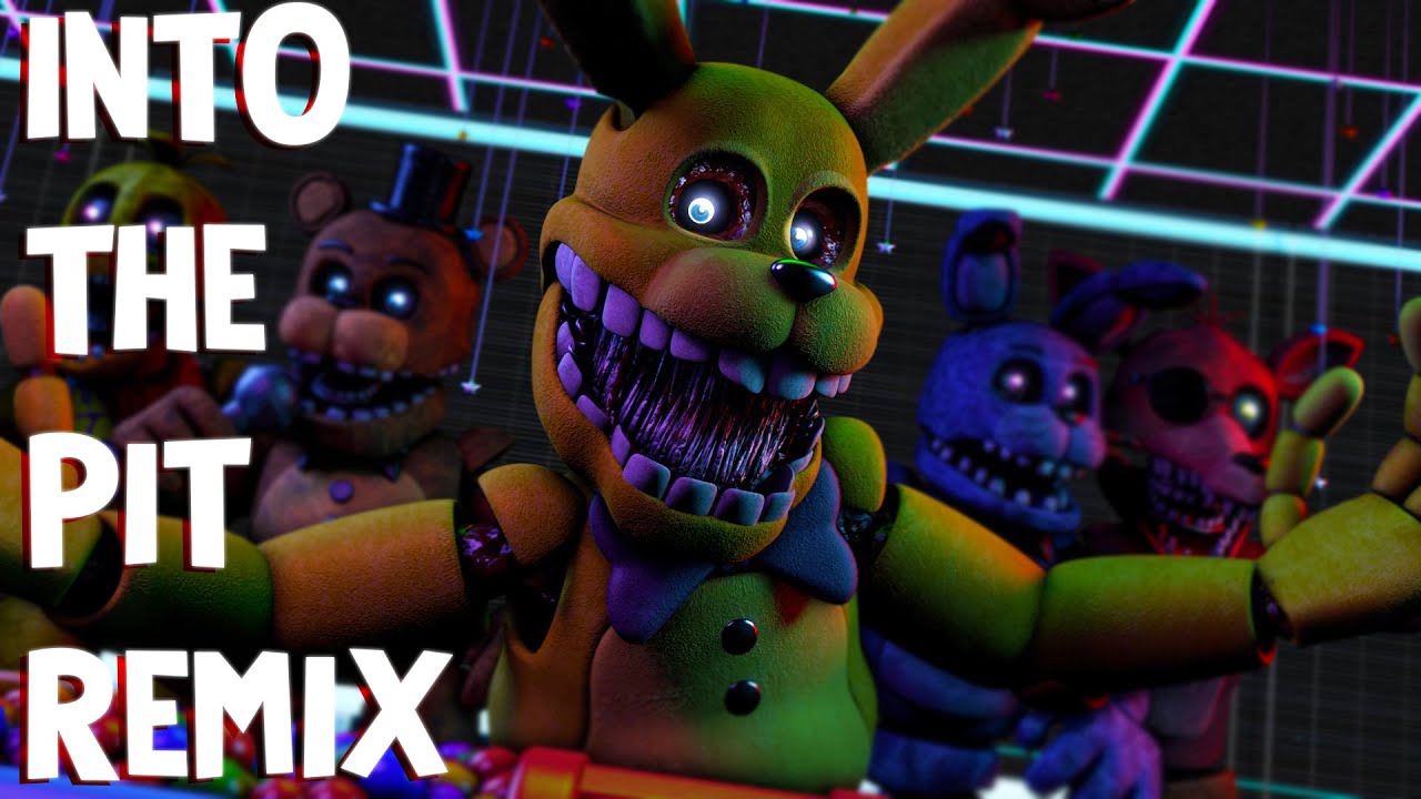 FNAF SONG   Into The Pit Song RemixCover  FNAF LYRIC VIDEO