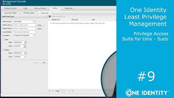 One Identity Authentication Services | Least Privilege Mgmt #9 | Privilege Access for Unix - Sudo