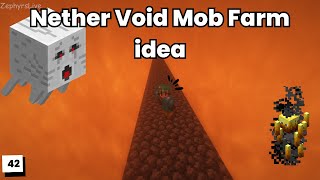 Nether Void Mob Farm idea- One Block Minecraft 42