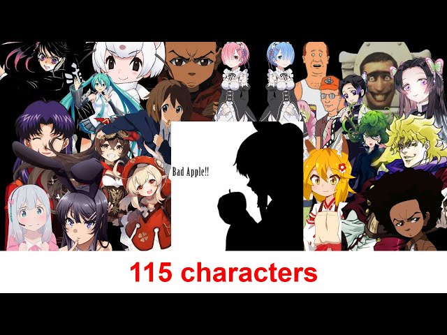 115 Characters sing Bad Apple (ai edit) [READ DESC] class=
