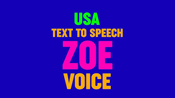 Text to Speech Voice ZOE, ENGLISH – US
