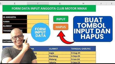 L17 - Cara Membuat Tombol Input dan Hapus pada Formulir Excel dengan Record Macro | #gitojagoexcel