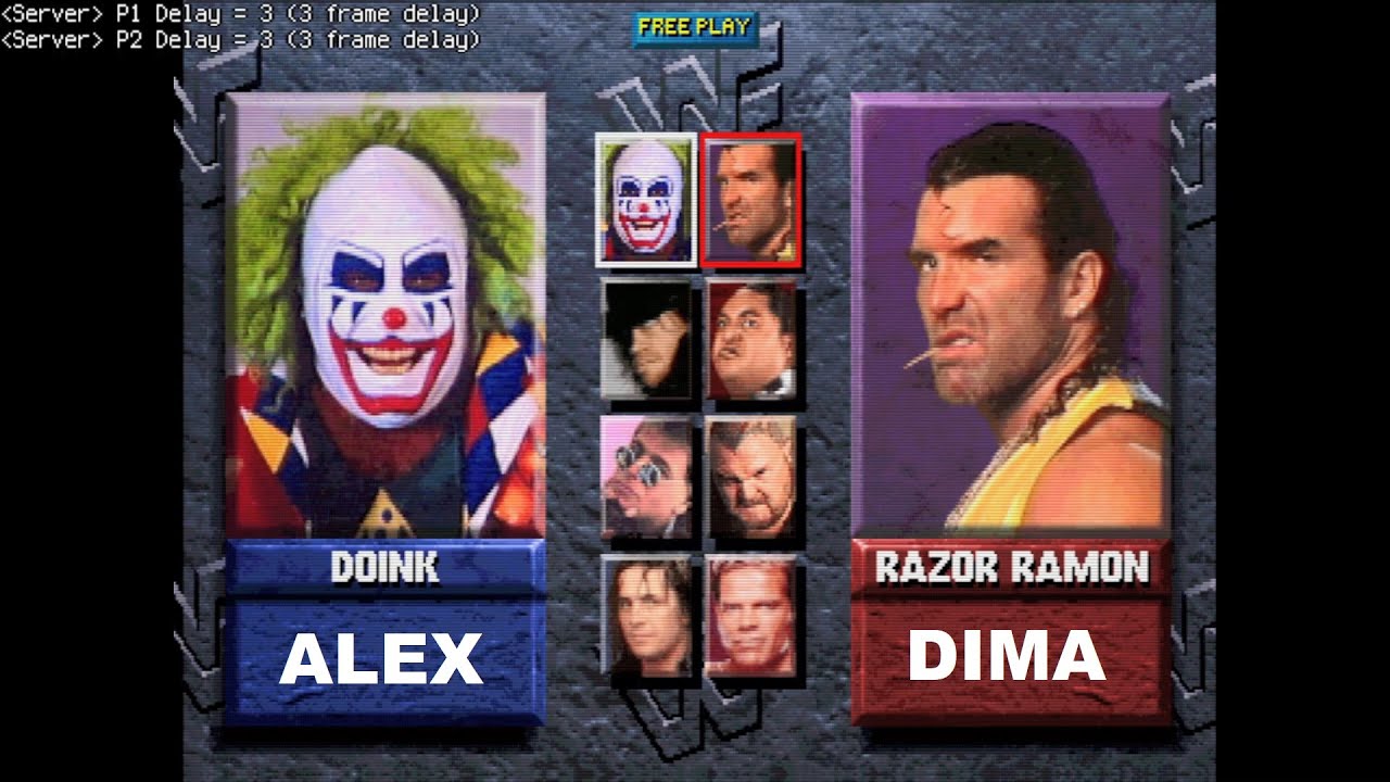 ALEX vs DIMA. Hell of a glitch Razor Ramon ! #WWF #WrestleMania #Arcade ...