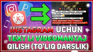 INSTAGRAM UCHUN VIDEOMONTAJ QILISH • INSTAGRAMGA VIDEO YASASH