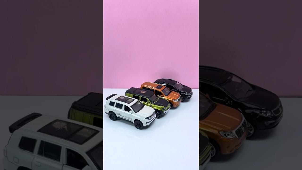 Satisfying White Land Cruiser Mini Car ASMR Sounds 🔊🤍Luxury & Smooth Toy Car Relaxing 