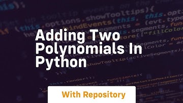 Adding two polynomials in python