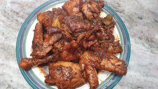 como hacer pollo guisado al estilo Dominicano ) pollo en salsa