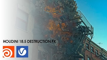 Houdini 18.5 | RBD destruction | Pyro | Vray 5.00.50