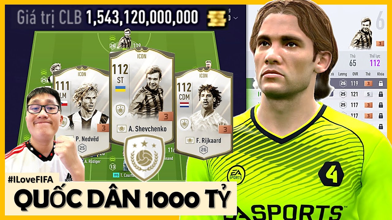 1000 Tỷ Đội Hình QUỐC DÂN Leo Rank Cực Sướng FO4 Với: NEDVED, DE BRUYNE, BALLACK & SHEVCHENKO ICON