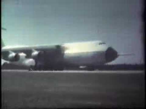 C-5A Rollout, First Flight, Delivery USAF 1968 Pres. Johnson