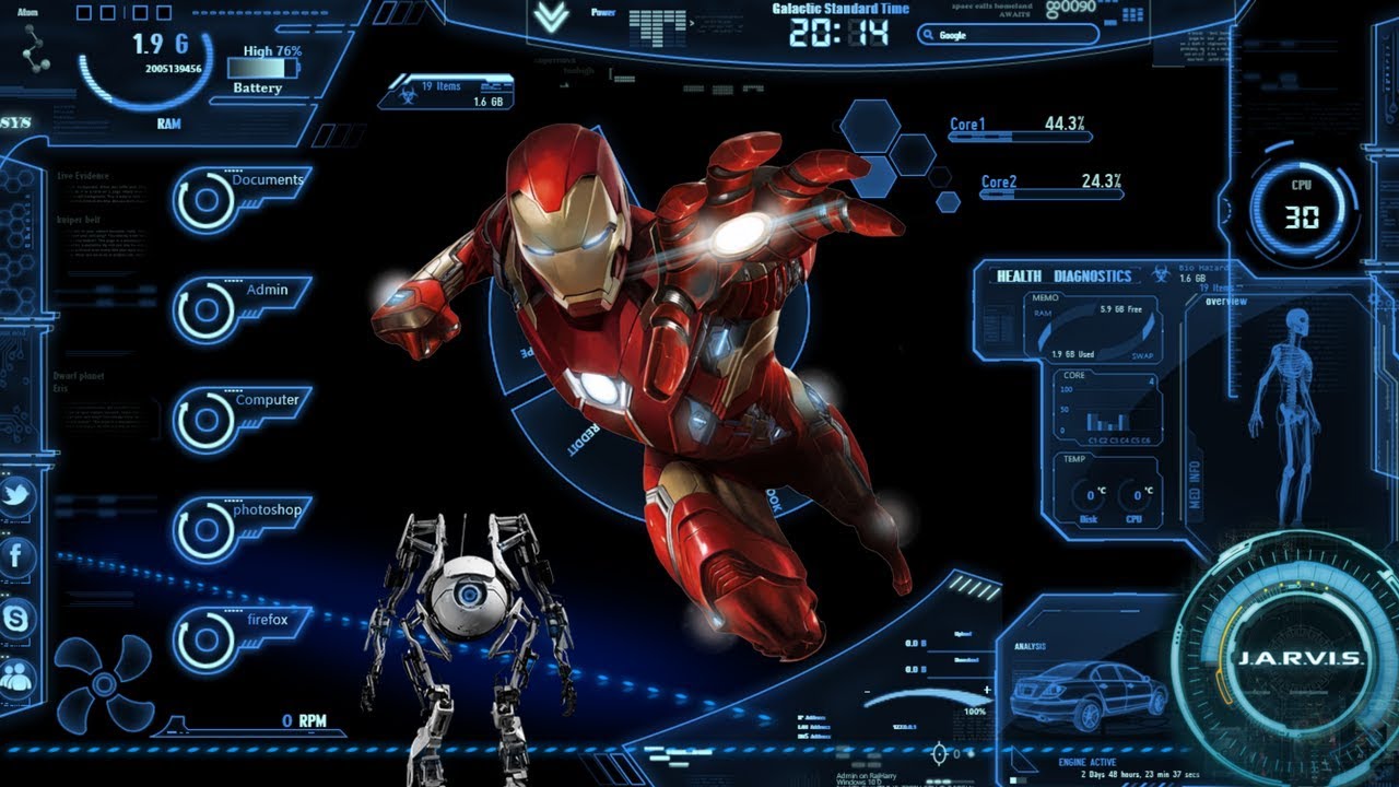 Install IronMan J.A.R.V.I.S In Your PC ( #Windows 7/8/10 ) - YouTube
