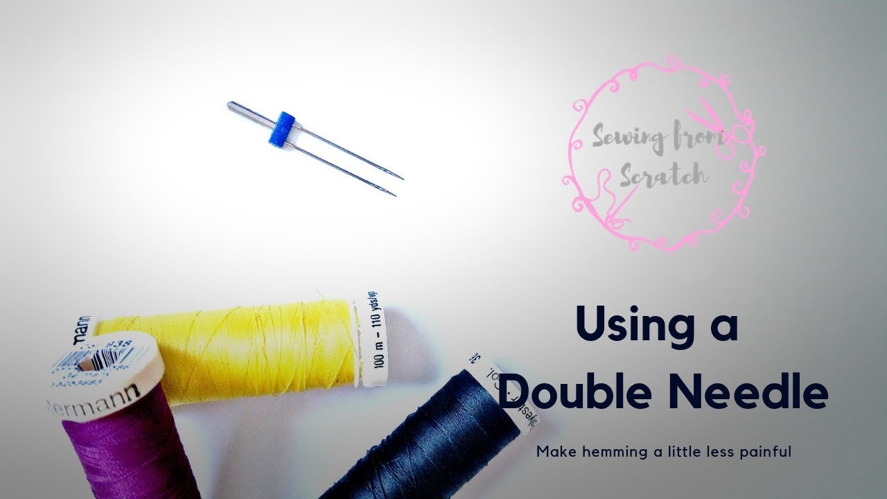 HOW TO USE A DOUBLE NEEDLE ON A SEWING MACHINE + SEWING A HEM WITH A