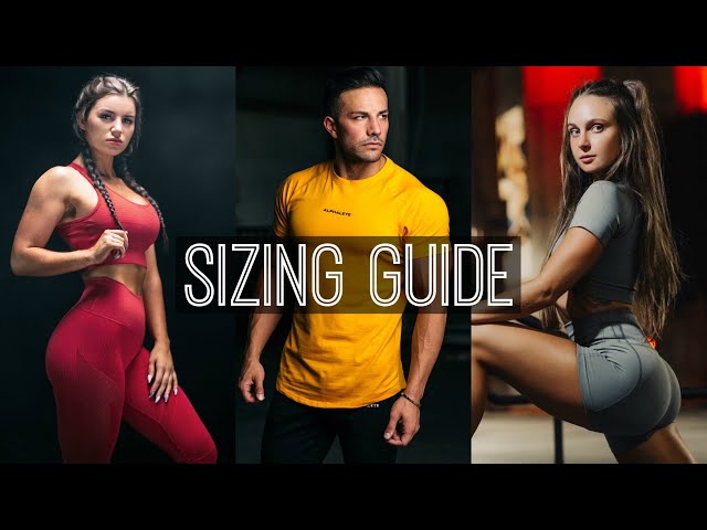 FULL ALPHALETE SIZING GUIDE, SEPTEMBER 2019, BRAND NEW AERO LEGGINGS