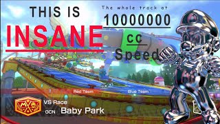Metal Mario Racing At 1000000Cc In Baby Park Track