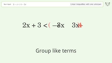 Solving Linear Inequalities: 3-x is Smaller Than 4-3x