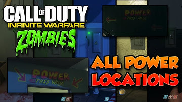 ALL 5 POWER LOCATIONS!!! - How to Turn on Power in Spaceland Zombies (Infinite Warfare)