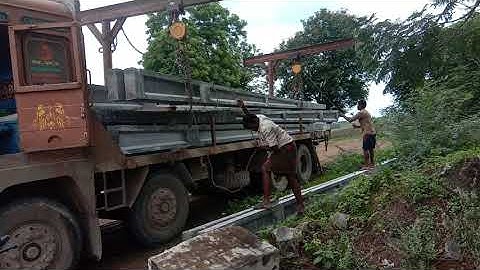 chain Pulley electric pole unloading #jlmelectrical