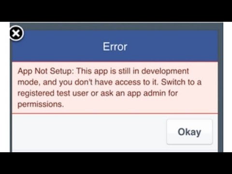 Fix facebook app not setup still in development mode android | facebook login problem app not setup