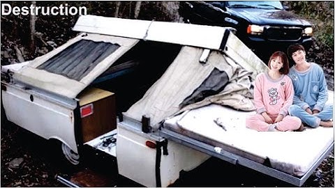 Pop Up Camper Conversion Into Utility Trailer Time Lapse