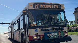 CTA On Board Riding 2008 New Flyer DE60LF Bus 4138 on Route 147 Outer Drive Express Northbound
