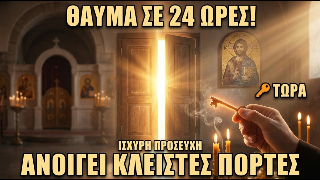 ΘΑΥΜΑ ΣΕ 24 ΩΡΕΣ! ✨ Η Ισχυρή Προσευχή που Ανοίγει Κλειστές Πόρτες και Λύνει Προβλήματα 🔑