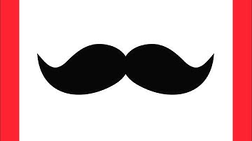 How to draw a MUSTACHE easy / drawing moustache step by step