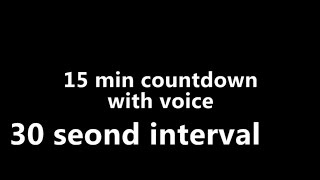 15 Minute Countdown Timer with voice 30 second interval