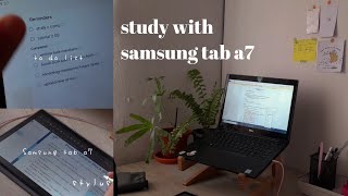study with me + Samsung galaxy tab a7 android tablet (taking notes, mandarin,annotating pdf) screenshot 3