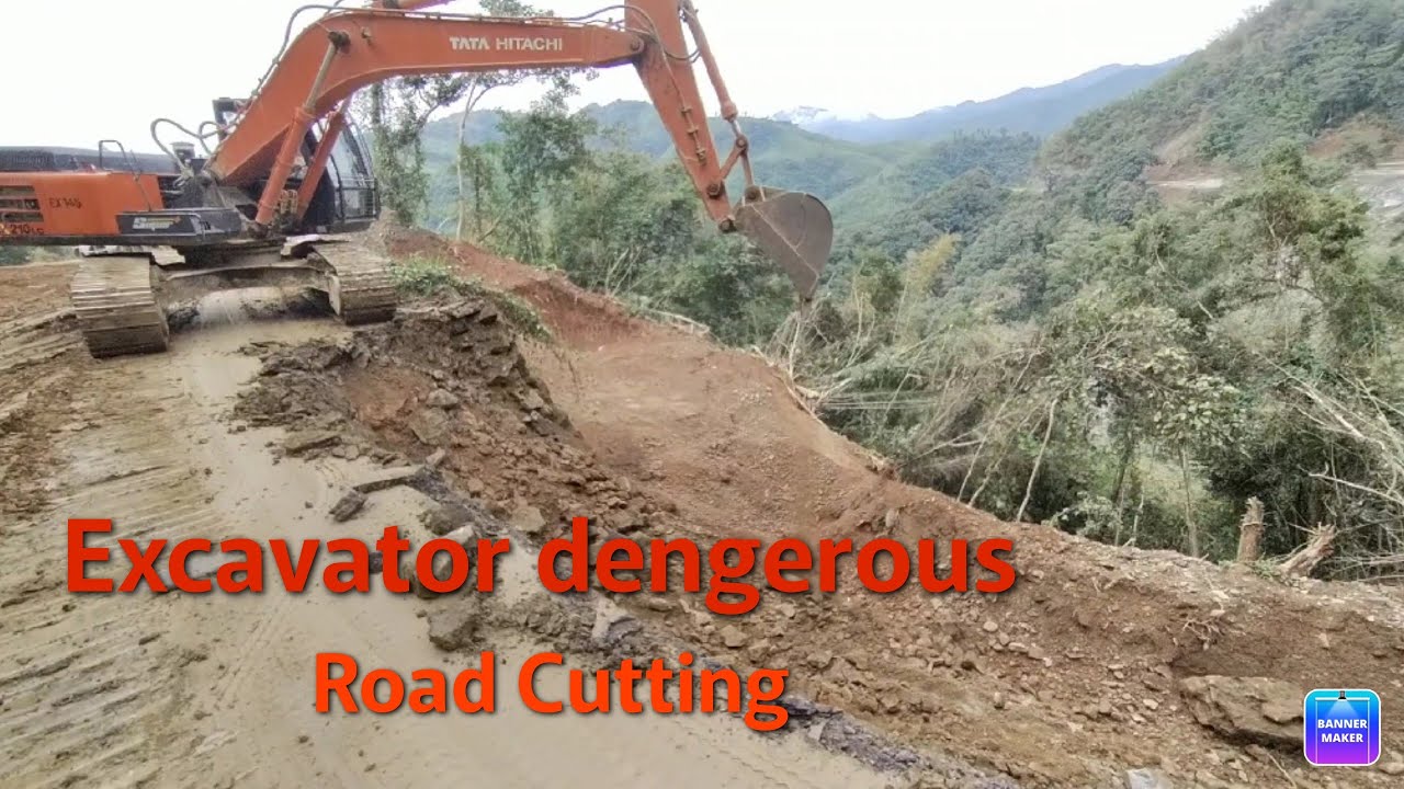 Tata hitachi dangerous road Cutting YouTube