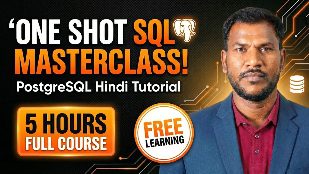 Master PostgreSQL in One Shot | 5 Hour Complete Guide with Real-Time ...