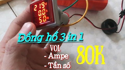 Đồng hồ gắn tủ điện 3 trong 1 đo Vol - Ampe - Tần số giá 80k mua trên shoppee