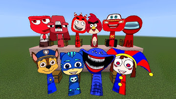 Spawn Only Red and Blue Sprunki OC to Minecraft PE