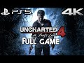 UNCHARTED 4 PS5 REMASTERED Gameplay Walkthrough FULL GAME 4K ULTRA HD