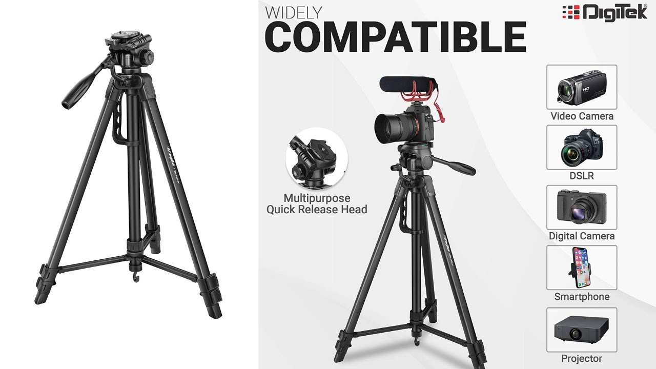 DIGITEk Tripod For DSLR, Camera | Portable Lightweight  360 Degree Ball Head | DTR 550LW | Review |