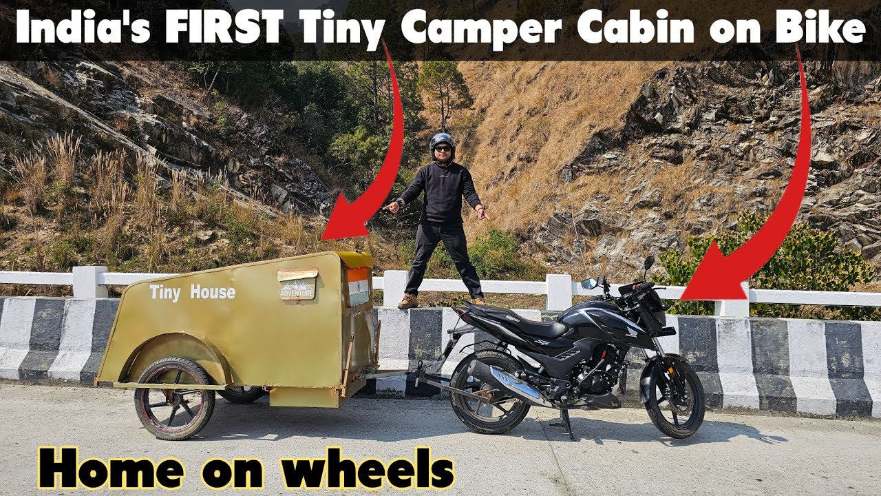 India's FIRST Tiny Camper Cabin on Bike!