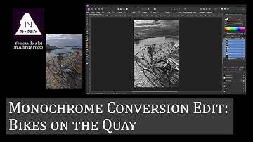 Monochrome Conversion Edit: Bikes on the Quay