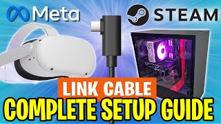 HOW TO PLAY STEAM VR GAMES ON META QUEST 2 or 3! | Link Cable Setup Guide 2023