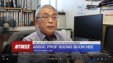 Assoc Prof Soong Boon Hee  (Programme Director) for MSc (Communications Engineering) NTU EEE.