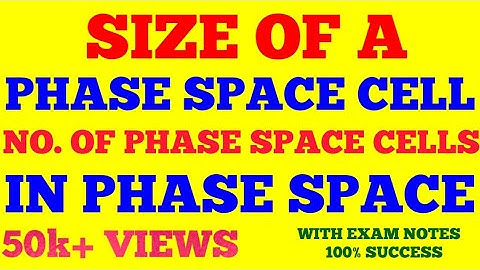 SIZE OF PHASE SPACE CELL || NO. OF PHASE SPACE CELLS IN PHASE SPACE || WITH EXAM NOTES ||
