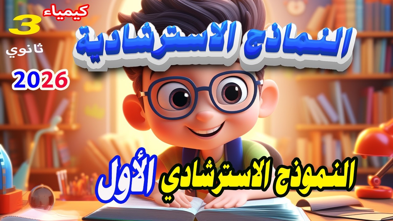 كيمياء 3 ثانوي 2026 النماذج الاسترشادية 2026 حل النموذج الاسترشادي الأول 🔥🔥👌👌🔥🔥