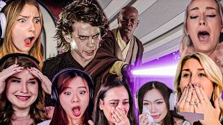 TOP FEMALE "Mace Windu Final Moments" Reactions! Star Wars Revenge of the Sith Movie Reaction