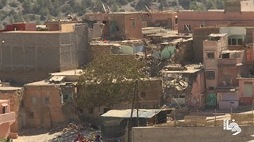 مشاهد لحجم الدمار الذي خلّفه الزلزال في قرية مولاي إبراهيم الجبلية في المغرب