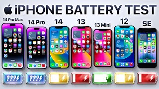 iPhone 14 Pro Max vs 14 Pro \/ 14 \/ 13 \/ 13 mini \/ 12 \/ SE Battery Test!