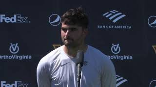 QB Sam Howell Speaks to the Media After the Second Day of Joint Practice at the Ravens