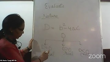 Online Lecture Series :- QUARDETIC EQUATIONS by MS.REETA TYAGI, IIMT College of Polytechnic