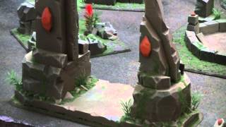 Eldar Terrain Completed Project - Blue Table Painting